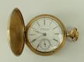 An Elgin 14ct gold plated, keyless wind, hunting cased pocket watch for P P Schmidt, San Francisco, ... 
