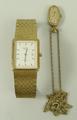 A Rotary lady's 14ct oval textured gold cased pendant watch, 21 jewelled movement numbered 1677, 8.3... 