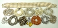 A quantity of costume jewellery including simulated pearl necklaces, a choker, cornelian beads and a... 