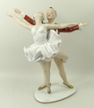 A Wallendorf porcelain figure group of two ballet dancers performing a pas de deux, printed mark, 24... 
