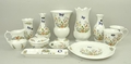 A group of Aynsley porcelain decorated in the 'Cottage Garden' pattern, comprising a flared baluster... 