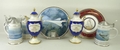 A group of Caverswall ceramics comprising The 150th Anniversary of The Coronation of Queen Victoria ... 