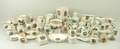 A quantity of Goss and crested china including a Goss model of a Welsh jack, arms of Merthyr Tydfil,... 