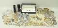 A quantity of costume jewellery and wristwatches including a Geneve diamond set lady's wristwatch, e... 