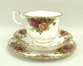 A Royal Albert porcelain part dinner and tea service decorated in the 'Old Country Roses' pattern, c... 