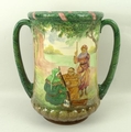 A Royal Doulton pottery loving cup, 'Robin Hood and his merry men in Sherwood Forest', limited editi... 