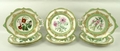 A Samuel Alcock porcelain part dessert service, early 19th century, painted with named botanical flo... 