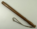 A Leeds Constabulary hardwood truncheon with a turned handle, stamped Leeds Constabulary, later with... 