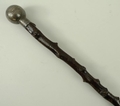 A London and Irish Rifles officer's blackthorn cane with a silver knob engraved Major Mathews, beari... 