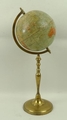 A Philips 5 inch terrestrial globe, circa 1920, on a turned brass stand, Philips, 32 Fleet Street, p... 