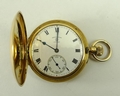 An 18ct gold gentleman's, pair cased, keyless wind pocket watch, Rotherham of London, enamel dial be... 