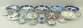 A quantity of Worcester, First Period, Caughley and other late 18th century porcelain lids and sauce... 