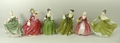 A group of Royal Doulton figures, comprising Michelle HN2234, Autumn Breezes HN1934, Janet HN1537, L... 