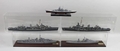 A quantity of scale models of warships, comprising; USS Fletcher, 32.5cm long, USS The Sullivans, 31... 