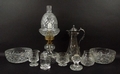 A quantity of cut glass, comprising a Waterford crystal table lamp, a Waterford 'Lismore' sugar bowl... 
