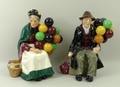 A Royal Doulton figure of The Old Balloon Seller, HN1315, and another of The Balloon Man, HN1954.