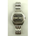 A gentleman's Rotary 1970s stainless steel wristwatch, 12 Jewels automatic, with baton numerals and ... 