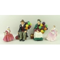 A group of Royal Doulton figurines comprising 'Lavinia' Rd No 838507, 'Invitation' HN2170, 'The Old ... 