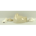 A Spode pheasant jelly mould, 18th century, 21 by 15 by 13cm, and five chick moulds, 8 by 5 by 5cm. ... 