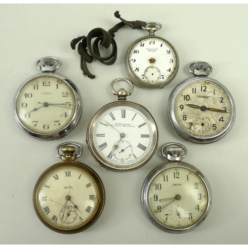 421 - A group of pocket watches, comprising Timex, two smiths, Combat, Acme Lever by H Samuel, Manchester,... 