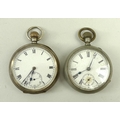 A silver cased pocket watch, import marks J.J.H 925, Swiss made, and a Beancourt pocket watch. (2)