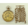 A gentleman's 9ct gold pocket watch with engraved decoration, Roman numerals and secondary second di... 