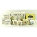 A collection of ceramics comprising three Royal Doulton Bunnykins mugs, a Wedgwood Peter Rabbit Nurs... 