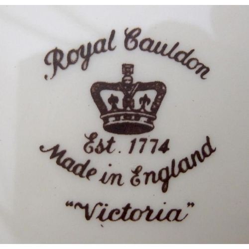 62 - A Victorian and later Royal Cauldon part dinner, tea and coffee service, decorated in the Victoria p... 