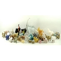 A collection of elephant ornaments, 20th century, including Murano and Mdina glass, Georg Jenson, va... 