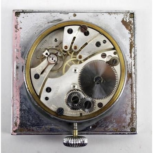 707A - A George V silver cased travelling clock, with 8 day manual wind Swiss Buren 15 jewel movement set i... 