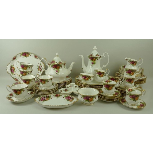 505 - A Royal Albert part dinner service, decorated in the 'Old Country Roses' pattern, comprising tea pot... 