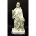A Staffordshire pearlware figure, mid to late 19th century, modelled as Jesus, dressed in long robes... 