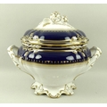 A Spode part dinner service, late 20th century, decorated in the 'Lancaster Cobalt' pattern, R8950, ... 