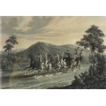 After C. B. Newhouse: a pair of engravings by R. Reeves, 'A False Alarm on the road to Gretna', and ... 