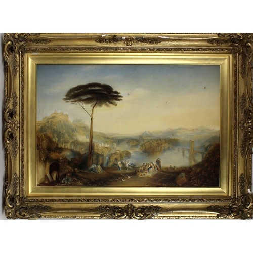 570 - S. Stock: after J M W Turner, a 19th century copy, watercolour, with legend verso,' In the year 1886... 