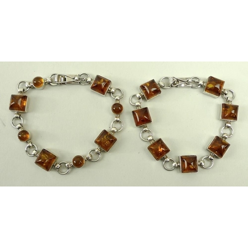 804 - An amber bead necklace, consisting of a mixture of cloudy and clear beads of graduated size, 66cm lo... 