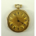 An 18ct gold cased pocket watch, late 18th century, by James Alling, Whitechapel, the 38mm dial with... 