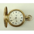 A 9ct gold cased double hunter pocket watch, Chester 1916, Thomas Russell and Sons, watchmaker to Qu... 