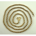 A 14ct gold rope twist chain necklace, 73cm long, 20.5g.