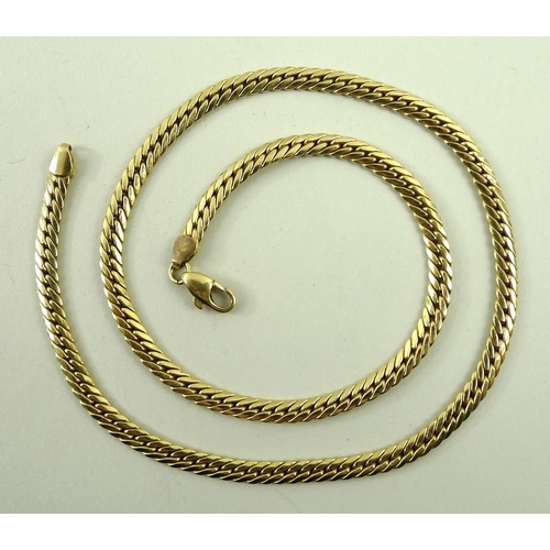 820 - An 18ct gold chain link necklace, 13.9g, 45cm.