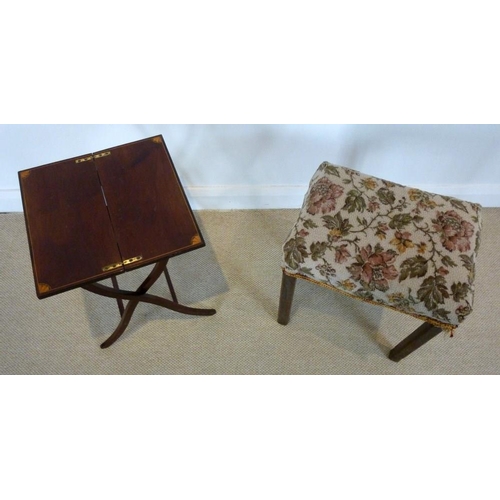 846 - A George VI Coronation stool, limed oak, 1937, stamped Maple and Co and 'G R VI CORONATION', 47 by 3... 