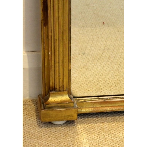 1025 - A Regency revival gilt gesso pier mirror, circa 1860, the sphere applied cavetto cornice above a fri... 