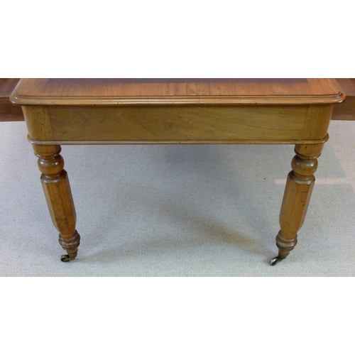 1029 - A Victorian mahogany partner's desk, with brown leather skiver, and three drawers to each side with ... 