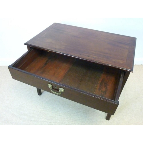 1054 - An early George III mahogany side table, circa 1760, the rectangular top with a moulded edge above a... 