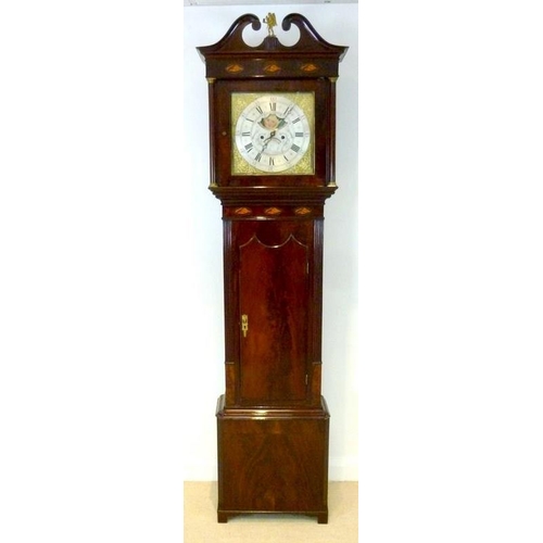 1057 - A Regency mahogany 8-day long- case clock, by Edmond Scholfield, Rochdale, circa 1820, the four pill... 