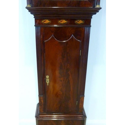 1057 - A Regency mahogany 8-day long- case clock, by Edmond Scholfield, Rochdale, circa 1820, the four pill... 