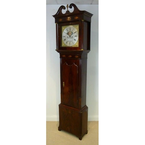 1057 - A Regency mahogany 8-day long- case clock, by Edmond Scholfield, Rochdale, circa 1820, the four pill... 