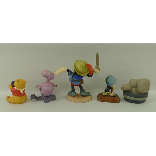 545 - A group of five Walt Disney Classics Collection porcelain figurines, comprising Mickey Mouse 'Brave ... 