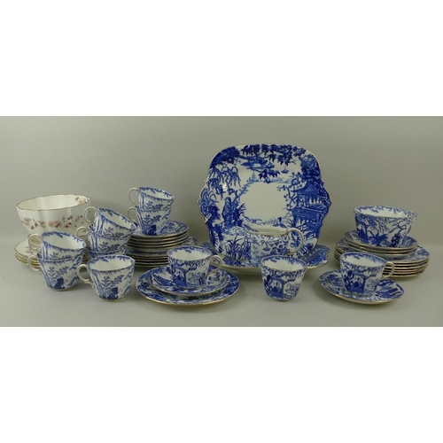 511A - A Royal Crown Derby porcelain part tea service, circa 1930, decorated in the Mikado pattern, compris... 