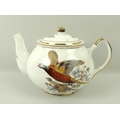 A Sheridan part dinner and tea service, in the 'Pheasant' pattern, comprising tea pot, milk jug, sug... 